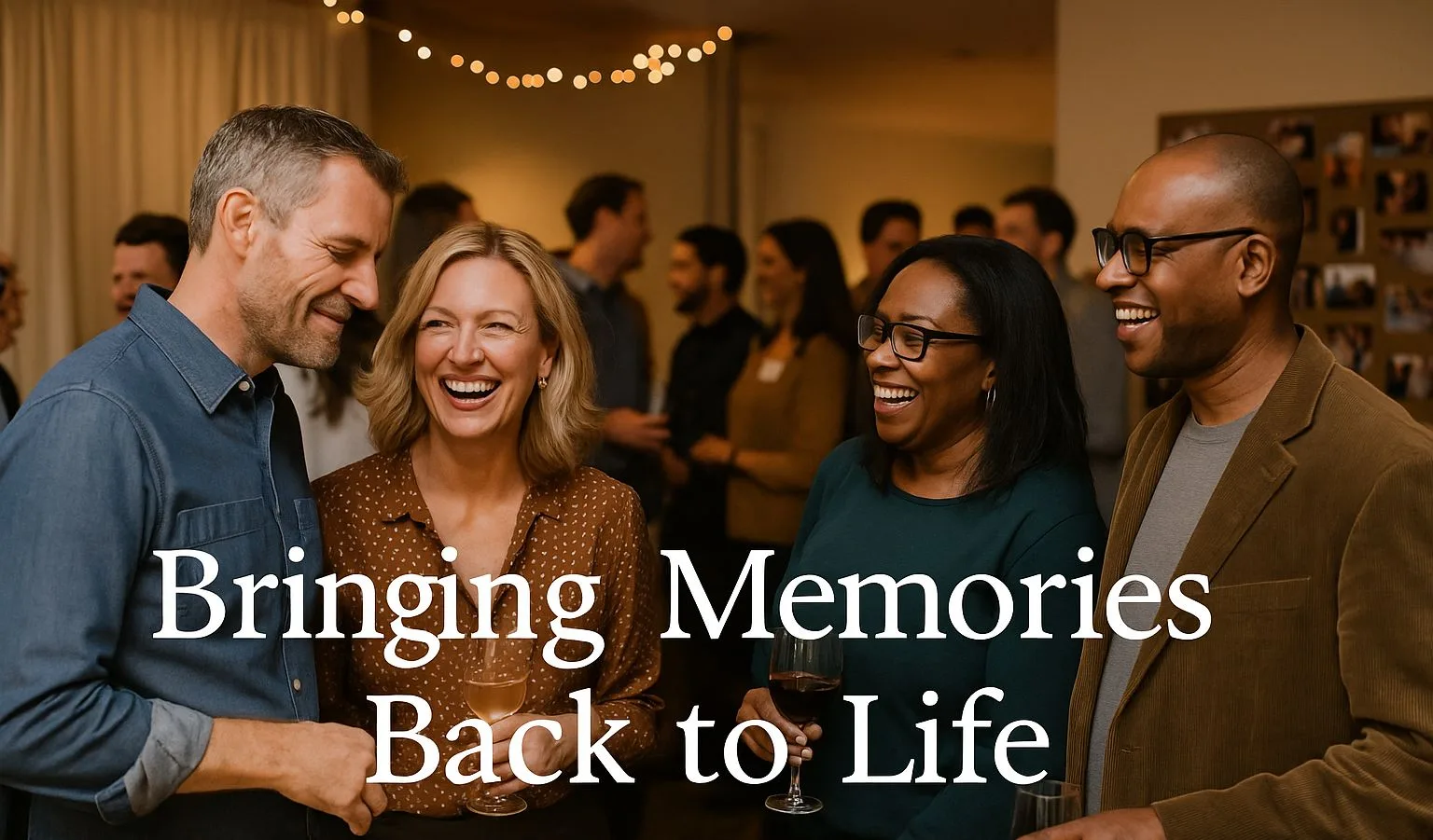 Guests reconnecting at a reunion event